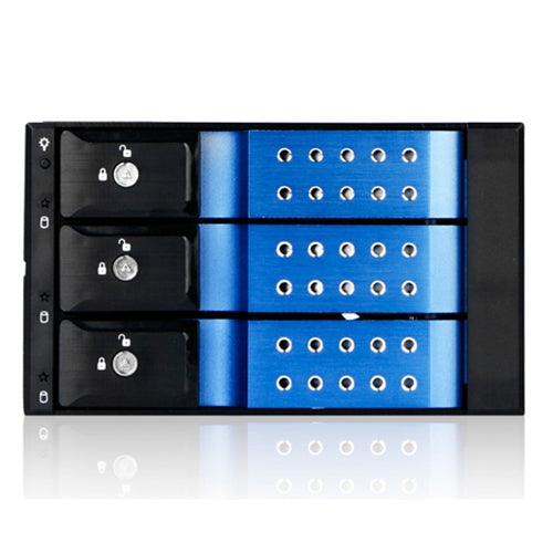 iStarUSA BPN-DE230SS-BLUE 2x5.25 to 3x3.5 SAS Cage Blue