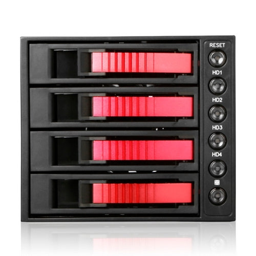 iStarUSA BPU-340SATA-RED 3x5.25 to 4x3.5SATA Cage-Red