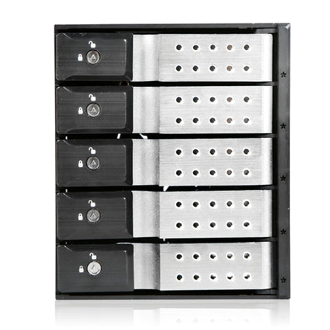 iStarUSA BPN-DE350SS-SILVER 3x5.25 to 5x3.5 Trayless Silve