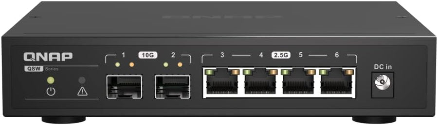 QNAP QSW-2104-2S 6-Port 10GbE/2.5GbE Unmanaged Switch