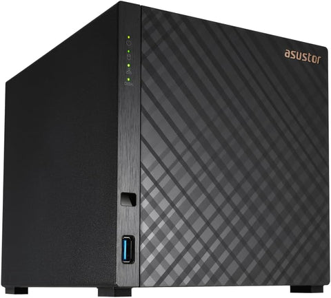 Asustor AS1204T Drivestor 4 Gen 2 ,4 Bay NAS, Quad-Core 1.7GHz CPU, 2.5GbE Port, 1GB DDR4, Three USB 3.0 (Diskless)