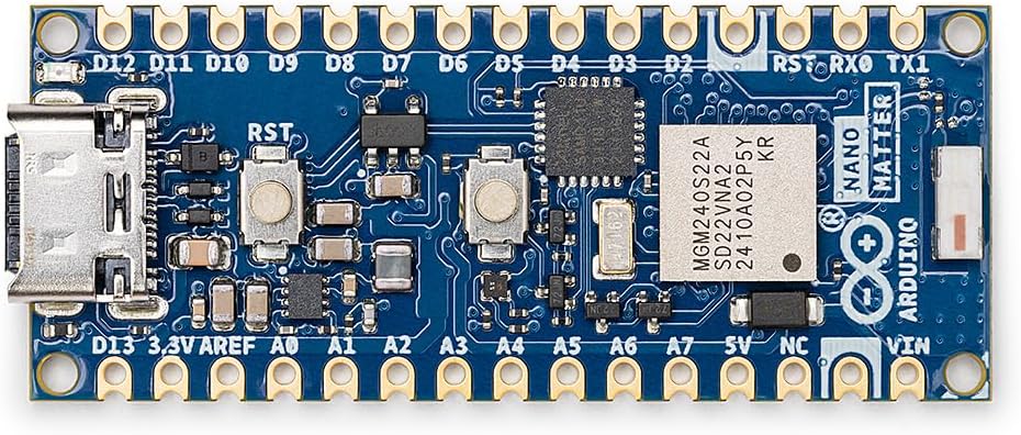 Arduino ABX00112 Nano Matter Prototype Board for Matter IoT Protocol, Wi-Fi, Bluetooth, and Smart Home Integration