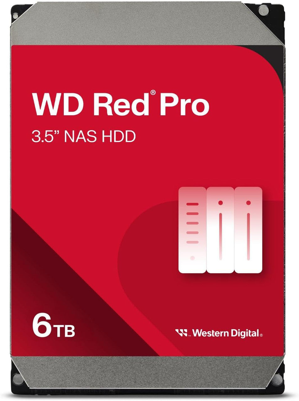 WD WD6005FFBX 6TB WD Red Pro NAS Internal Hard Drive HDD - 7200 RPM, SATA 6 Gb/s, CMR, 256 MB Cache, 3.5"
