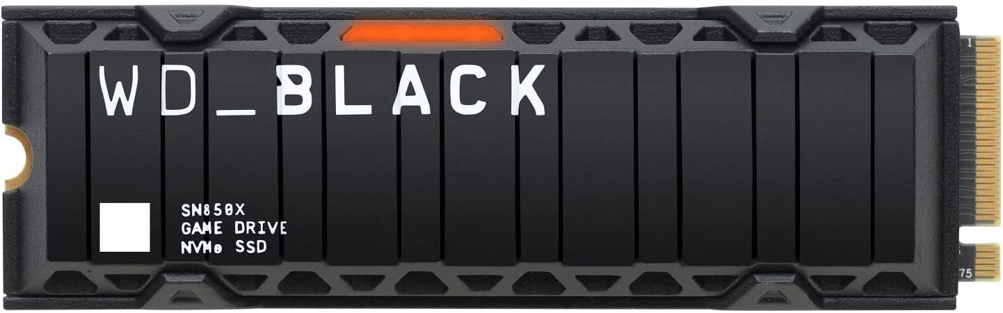 WD WDS100T2XHE BLACK 1TB SN850X NVMe Gaming SSD with Heatsink - Works with Playstation 5, Gen4 M.2 2280,Up to 7,300 MB/s