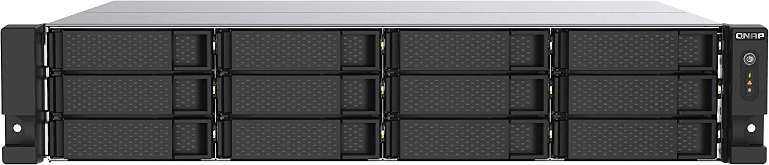 QNAP TS-1273AU-RP 12-Bay NAS/iSCSI IP-SAN,AMD Ryzen V1500B Quad-core 2.2GHz,16GB RAM,Redundant PSU TS-1273AU-RP-8G-US