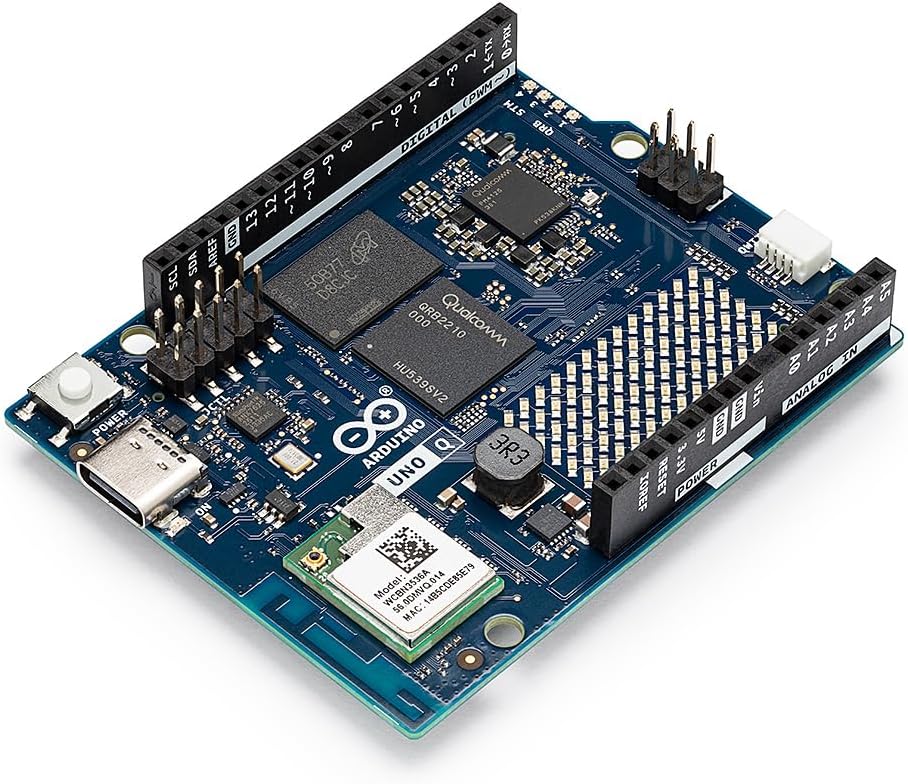 Arduino ABX00173 UNO Q 4GB Hybrid Board QRB2210 & STM32U585 Microcontroller AI Vision, IoT, Robotics Linux Wi-Fi USB-C