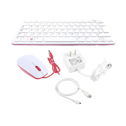Raspberry PI 400 Official Keyboard w/ Mouse, HDMI Cable, PSU Personal Computer Kit
