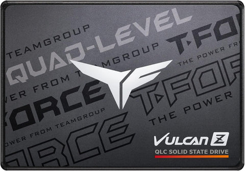 TEAMGROUP T253TY004T0C101 T-Force Vulcan Z 4TB SLC Cache 3D NAND QLC 2.5 Inch SATA III Internal Solid State Drive SSD