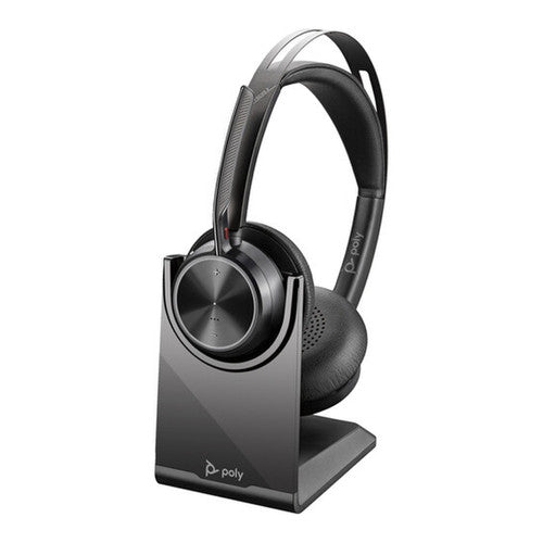 Poly 9T9J5AA#AC3 Voyager Focus 2 USB-C-C Headset +USB-C/A Adapter + Charging Stand + Noise Canceling USB-C/A