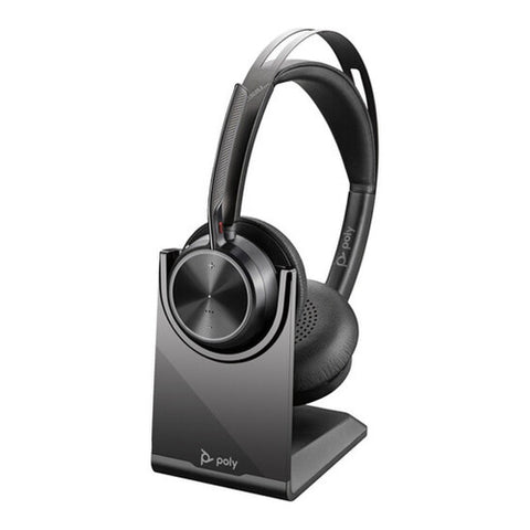 Poly 9T9J5AA#AC3 Voyager Focus 2 USB-C-C Headset +USB-C/A Adapter + Charging Stand + Noise Canceling USB-C/A