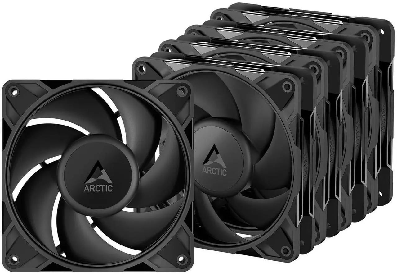 Arctic ACFAN00350A P12 Pro PST LN 120mm Case Fan fluid dynamic bearing max 2000 RPM PWM regulated w/Splitter -Pack of 5