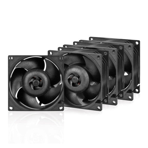 Arctic ACFAN00292A S8038-7K (4 Pieces) - Fan, 80x80x38 mm, 500-7000 RPM, PWM Regulated, 4-pin Connector, 12 V DC, Black