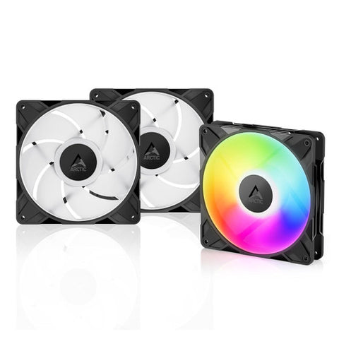 Arctic ACFAN00320A P14 Pro A-RGB140mm PWM Fan w/ Y-Cable Splitte,400-2500 RPM,Fluid Dynamic Bearing,4-Pin 3 Pack-Black