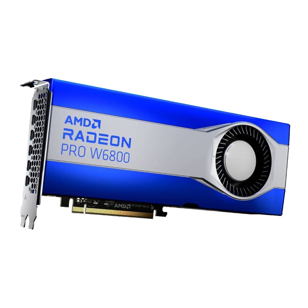 AMD 100-506157 RADEON Pro W6800 32GB GDDR6, 256 bit Bus Width, PCI Express 4.0 x16 - Mini DisplayPort, Graphic Card