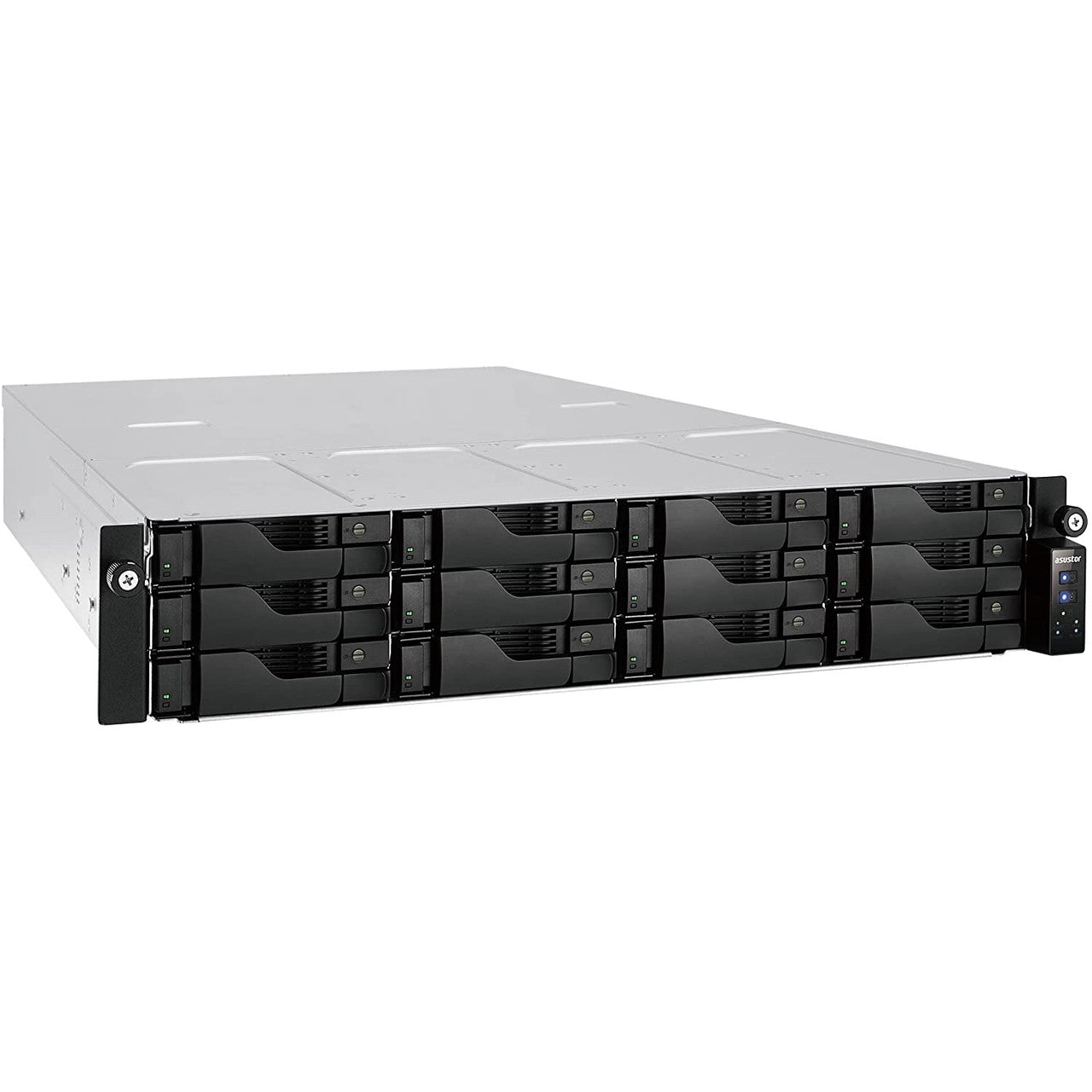 Asustor AS6512RD Lockerstor 12RD Quad-Core CPU, 8GB RAM DDR4,2U Rackmount with redundant PSU (12 Bays Diskless NAS)
