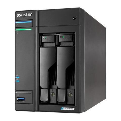 Asustor AS6702T v2 Lockerstor 2 Gen2+ 2 Bay NAS, Quad-Core 2.0GHz CPU, 2x5GbE ,4GB RAM DDR4, 4x M.2 SSD Slots (Diskless)