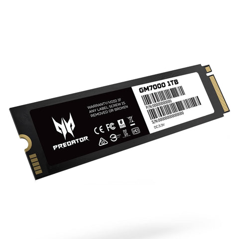 Acer Predator GM7000 1TB NVMe Gen4 Gaming SSD, M.2 2280, Compatible with PS5, PCIe 4.0 Up to 7400MB/s (BL.9BWWR.105)