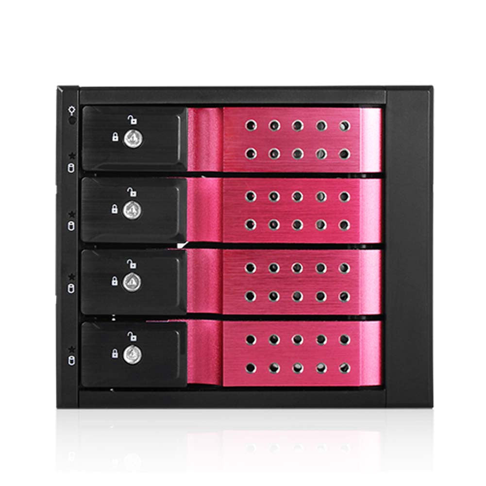 iStarUSA BPN-DE340HD-RED 3x5.25" to 4x3.5" 12Gb/s Cage Red