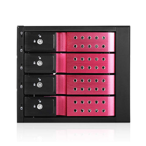 iStarUSA BPN-DE340HD-RED 3x5.25" to 4x3.5" 12Gb/s Cage Red