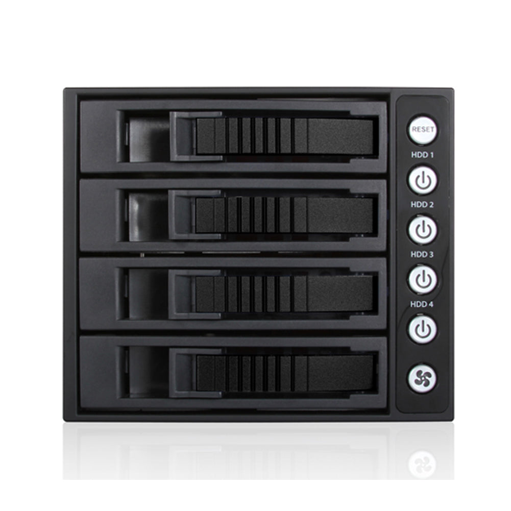 iStarUSA BPU-340MS-BLACK 3X5.25" To 4X3.5" 12G MiniSAS