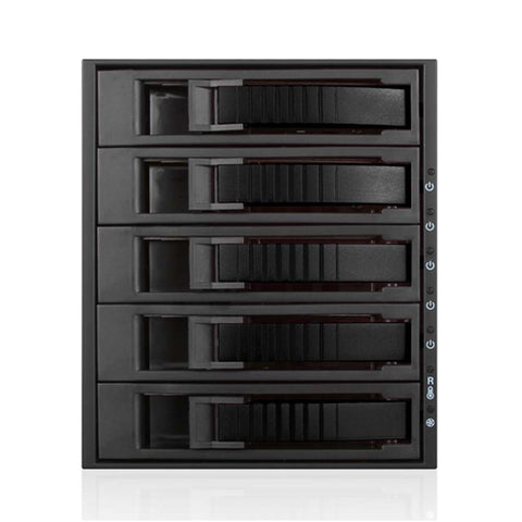 iStarUSA BPU-350HD-BLACK 3x5.25 to 5x3.5 12G Rack Black
