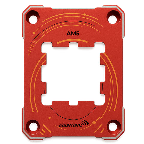 AAAwave AM5 CPU Contact Sealing Frame, Anti-Bending Contact Frame & Fixing Frame, CPU Guard Protects AM5 Socket Components for Ryzen 7000/8000G/9000 - Red