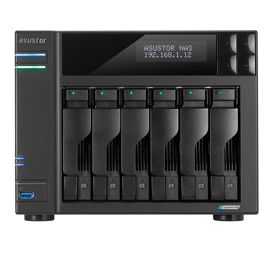 Asustor AS6706T LOCKERSTOR 6 Gen2, Small Business 6-Bays NAS, Quad-Core CPU, 2.5GbE Port, 8GB DDR4 RAM, Network Attached Storage (Diskless)