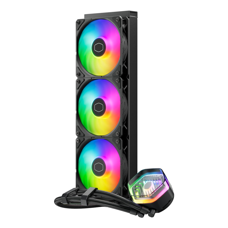 Cooler Master MasterLiquid 360 ATMOS ARGB 120mm 4-Pin PWM 2500RPM AIO Liquid Cooler - Black (MLX-D36M-A25PZ-R1)