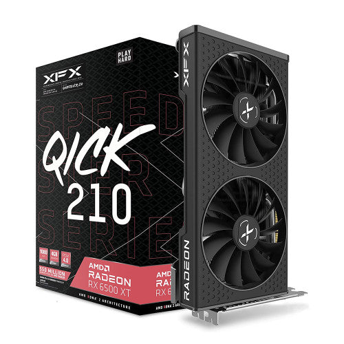 XFX Speedster QICK210 Radeon RX 6500XT Black Gaming Graphics Card with 4GB GDDR6 HDMI , AMD RDNA 2 RX-65XT4DBDQ