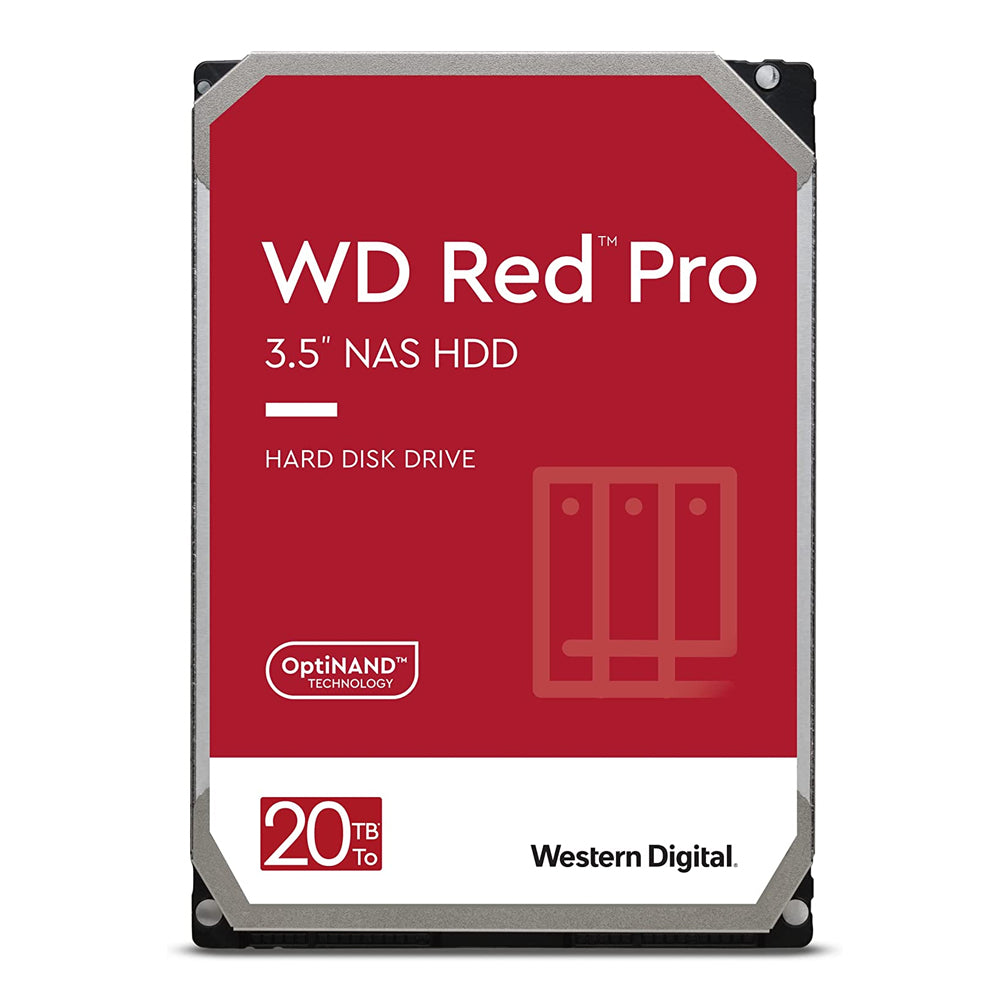 WD 20TB WD Red Pro NAS Internal Hard Drive HDD - 7200 RPM, SATA 6 Gb/s, CMR, 512 MB Cache, 3.5" WD201KFGX