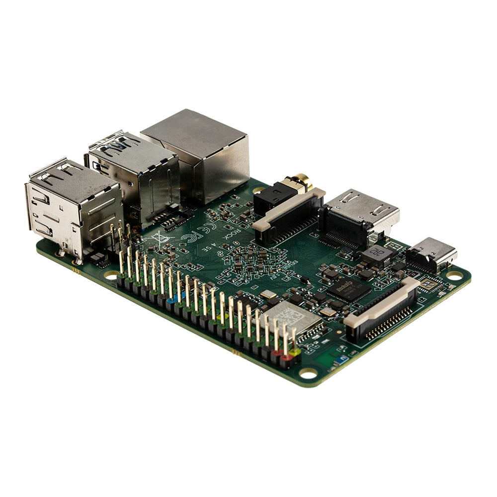 OKdo RS114SE-D4W2P1 ROCK 4 Model SE 4GB Single Board Computer Rockchip RK3399-T Arm Cortex-A72