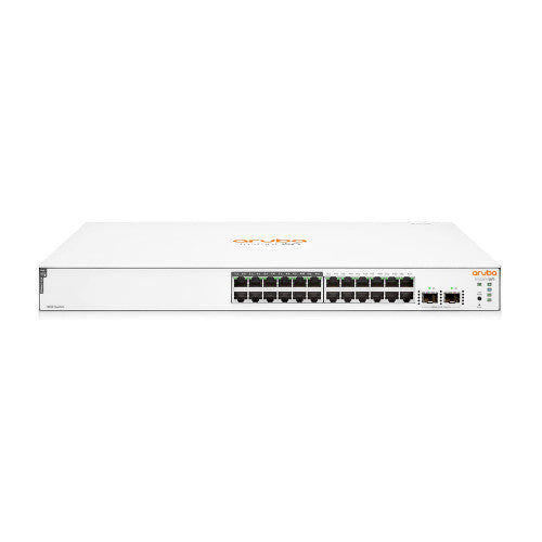 HPE Networking Instant On 1830 24-Port Gb | 12-Port Class 4 PoE Smart Switch (195W) - 24x 1G | 2X SFP | US Cord | JL813A#ABA