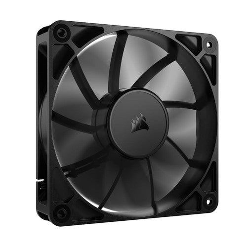 Corsair CO-9050188-WW RS120 120mm PWM Fan Daisy-Chain Connection Low-Noise Magnetic Dome Bearing Single Pack – Black