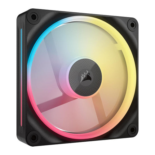 Corsair CO-9051049-WW iCUE Link LX120-R RGB 120mm PWM Reverse Single Fan Magnetic Dome Bearing, Dual Light Loops,Black