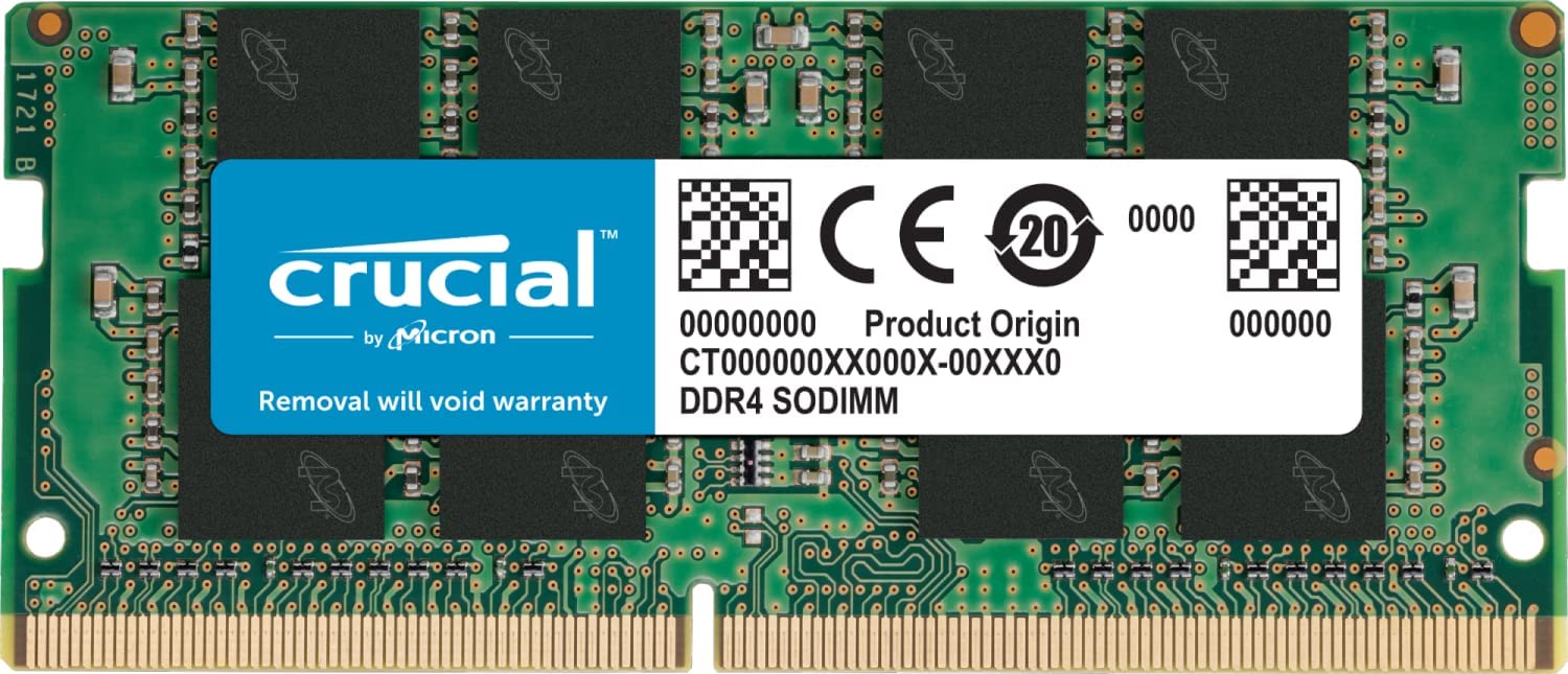 Crucial RAM 16GB DDR4 3200MHz CL22 (or 2933MHz or 2666MHz) CT16G4SFRA32A Laptop Memory