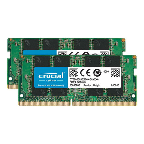 Crucial 16GB Kit (2x8GB) DDR4 3200 MT/S (PC4-25600) CL22 SR X8 Unbuffered SODIMM 260-Pin Memory (CT2K8G4SFS832A)
