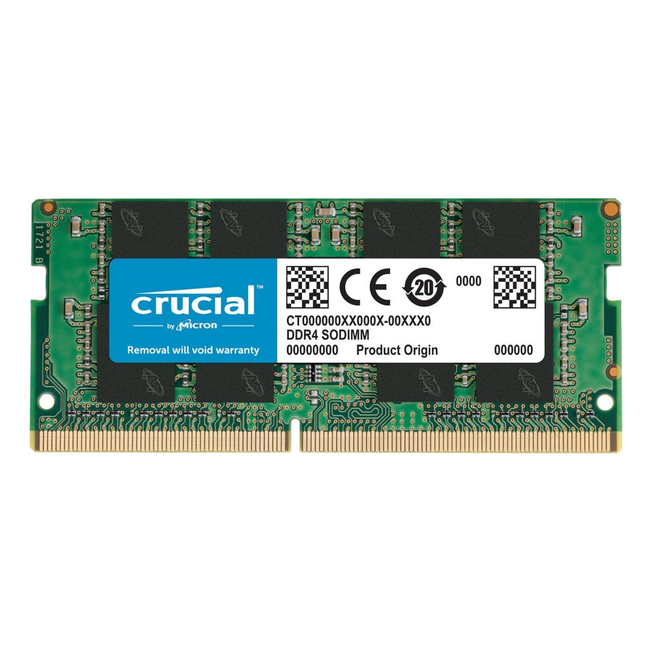 Crucial 8GB Single DDR4 3200 MT/S (PC4-25600) CL22 SR X8 Unbuffered SODIMM 260-Pin Memory (CT8G4SFS832A)