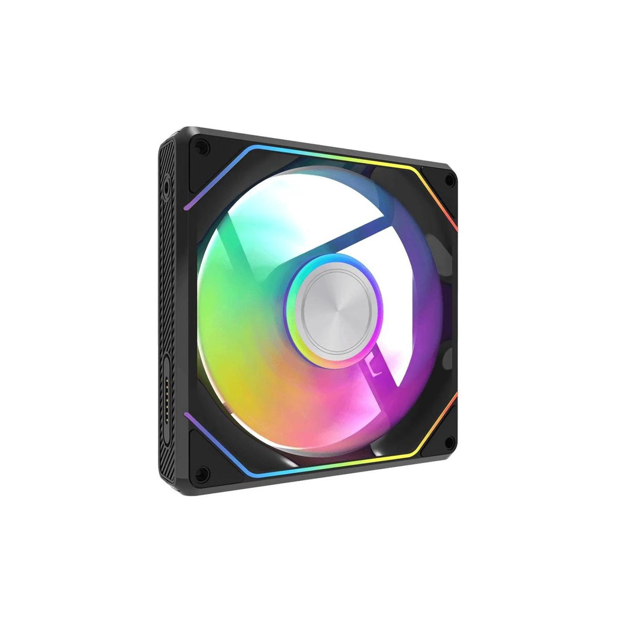 darkFlash G24, Single 120mm Magnetic ARGB PWM Case Fans, FDB Bearing, Magnetic Splice Design, Up to 2000RPM (No Cables Included) - Black