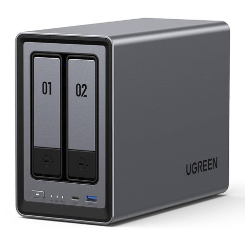 UGREEN NASync DXP2800, 2-Bay NAS with Intel N100 Quad-Core CPU,8GB DDR5 RAM, 2.5GbE, 4K HDMI (Diskless)
