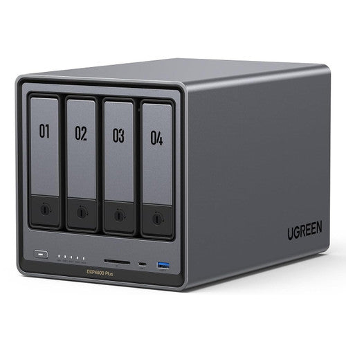 UGREEN NASync DXP4800 Plus, 4-Bay Thunderbolt NAS with Intel Pentium Gold, 1*10GbE, 1*2.5GbE, 4K HDMI SD Slot (Diskless)
