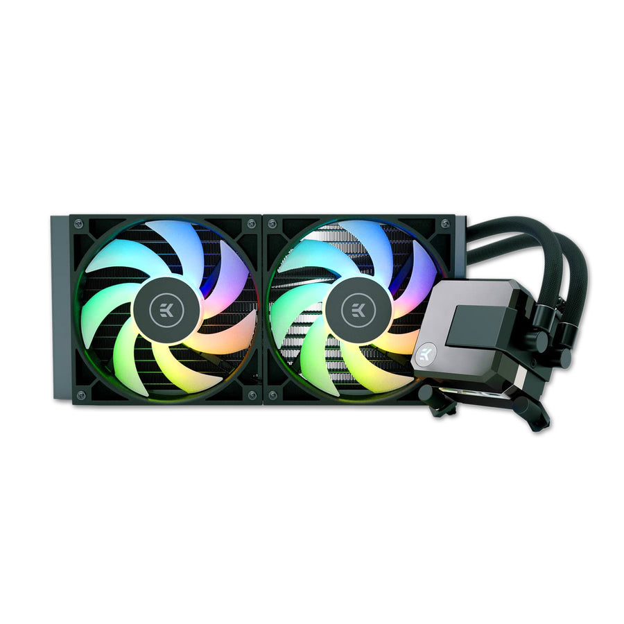 EKWB ELITE-280 AIO Elite 280mm D-RGB Liquid Cooler, EK-Vardar 140mms PMW Fans, Intel LGA 115X/1200/2066/1700, AMD AM4