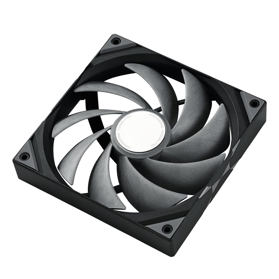 TRYX F-R120P-NN1M-G0K ROTA PRO 120mm 4-Pin PWM Case Fan, LCP Material FDB, 2250RPM, High-Performance Quiet PC Fan - Black
