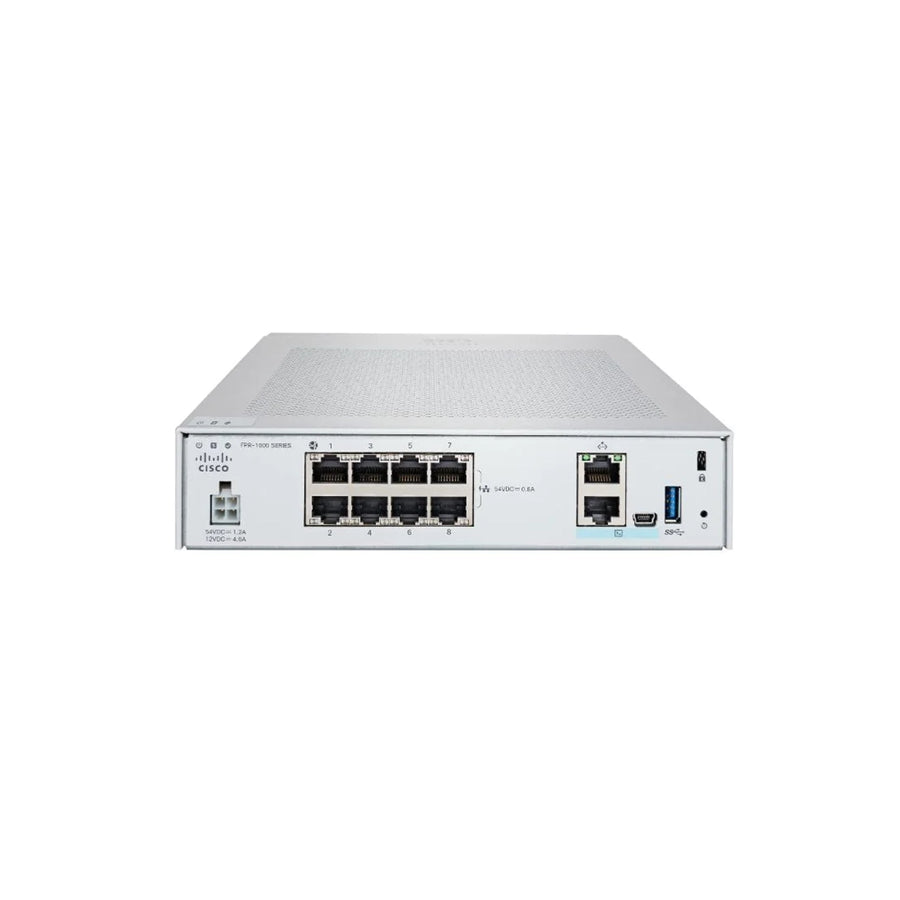Cisco Secure Firewall: Firepower 1010 Appliance with FTD Software, 8-Gigabit Ethernet (GbE) Ports, Up to 650 Mbps Throughput - FPR1010-NGFW-K9