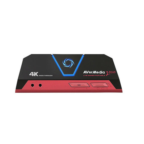 AVerMedia Live Gamer Portable 2 Plus, 4K Pass-Through, 4K Full HD 1080p60 USB Game Capture, Ultra Low Latency, Record, Stream, Plug & Play, Party Chat for XBOX, PlayStation, Nintendo Switch (GC513)
