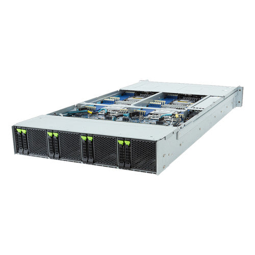 Gigabyte 2U High Density Server - AMD EPYC 9004, 4-Node Dual CPU, 8x Gen4 NVMe/SATA/SAS Bays, 3000W H273-Z82 Rev. AAW1