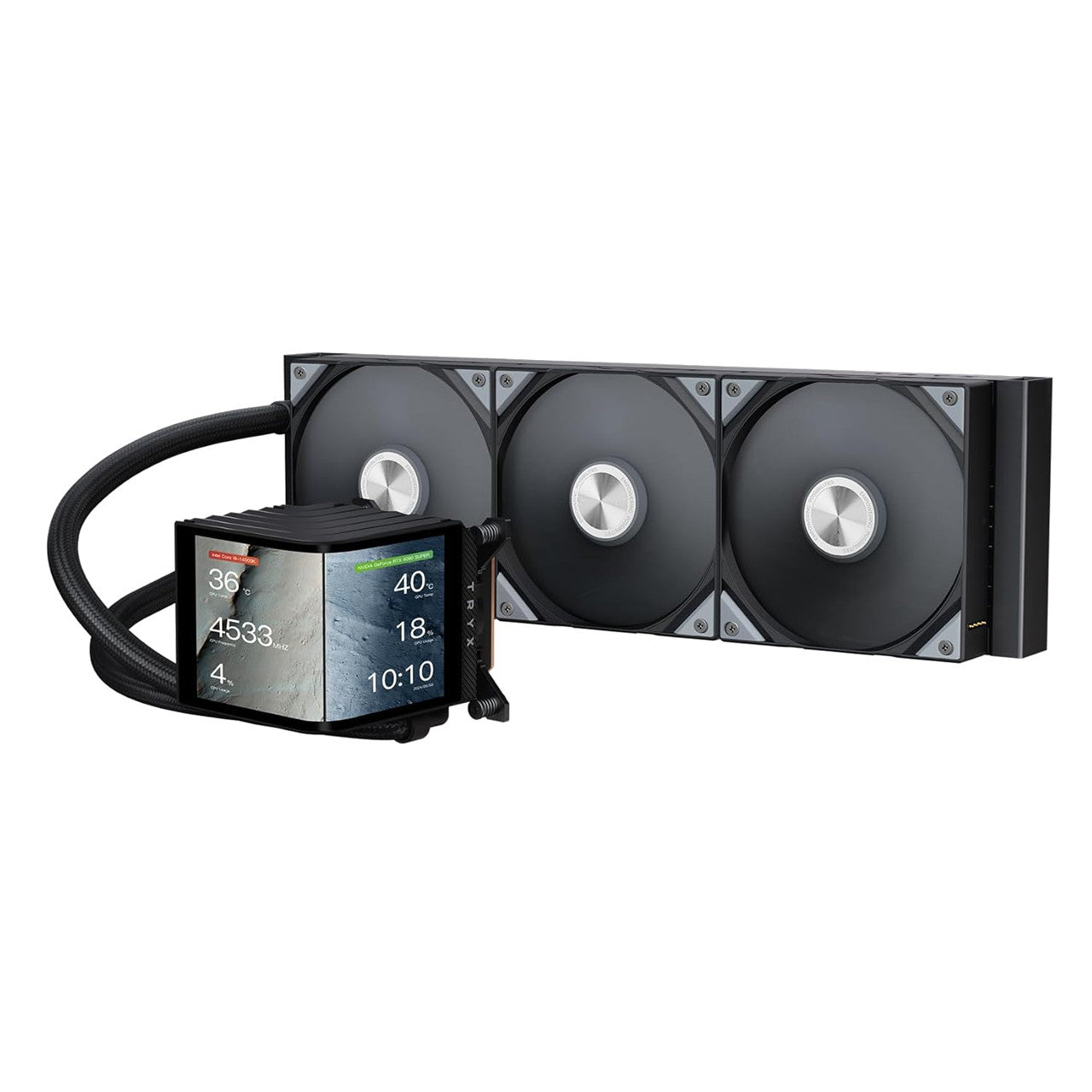 TRYX L-P360N-DS3M-G1K Panorama 360 6.5'' AMOLED Curved Screen 3D AIO Cooler (Black)
