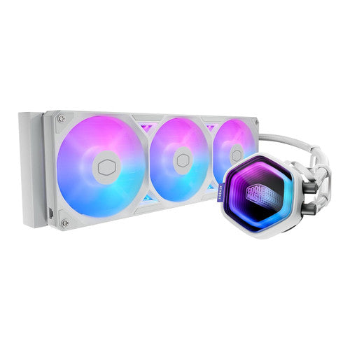 Cooler Master MLX-D36M-A25SZ-VW Atmos II 360 VRM freedom CPU Liquid Cooler, aRGB AMD AM5|4, Intel i9 LGA 1851|1700-White