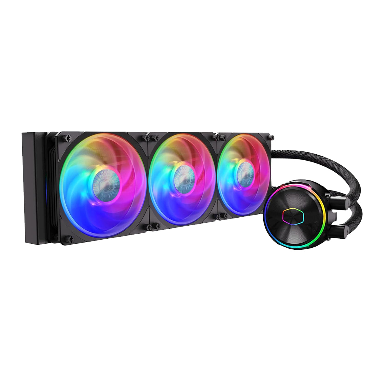 Cooler Master MasterLiquid PL360 FLUX AIO CPU Liquid Cooler, Gen2 ARGB 360mm 120 PWM Fans (Black) MLY-D36M-A23PZ-R1