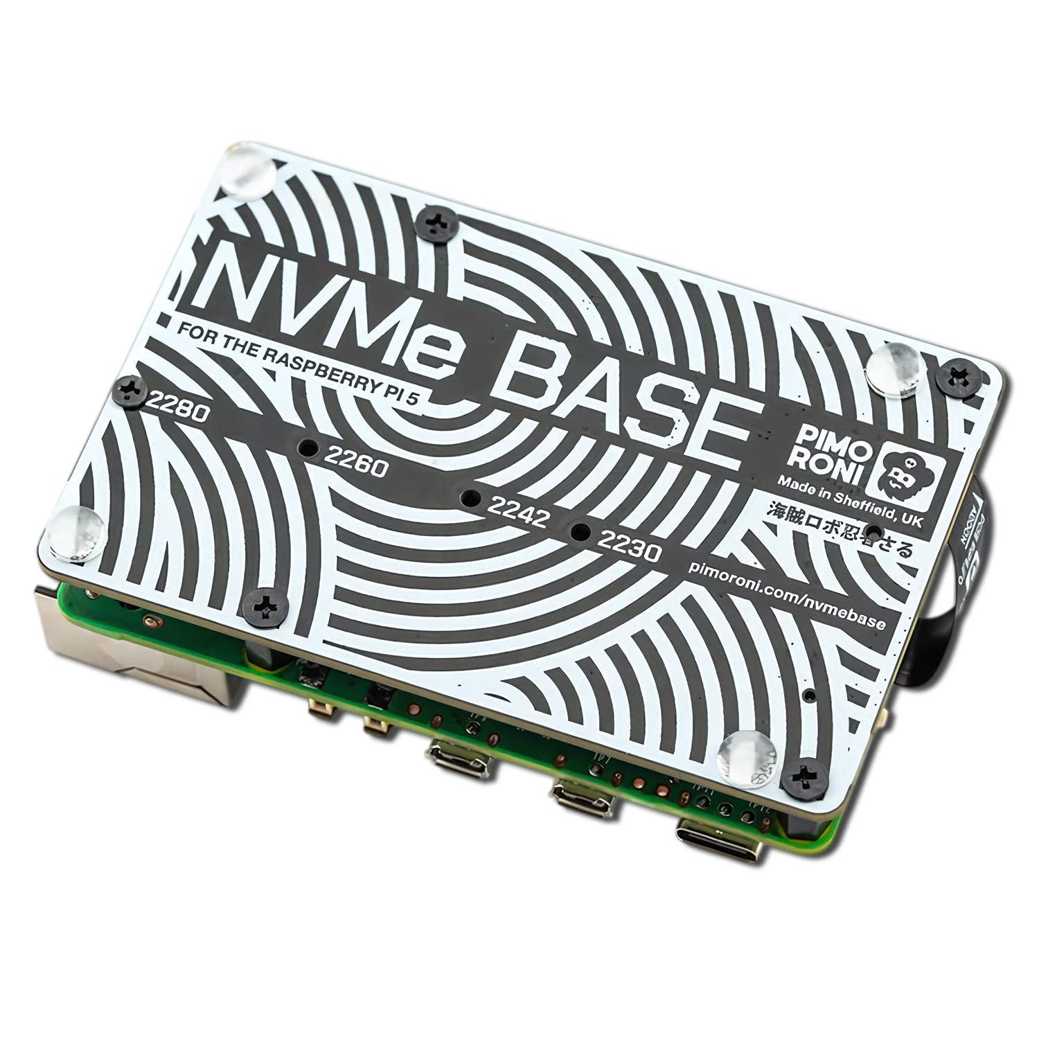 Pimoroni Raspberry Pi 5 M.2 HAT NVMe Base PCIe Extension Board (M.2 2230 to 2280 supported) PIM699