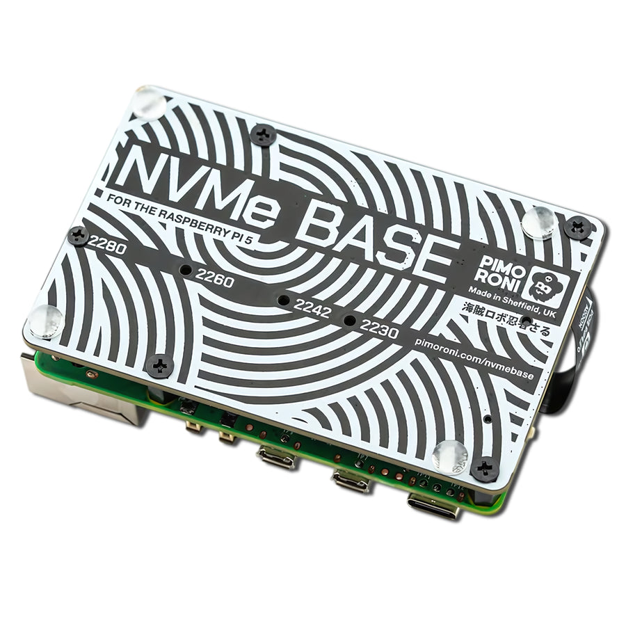 Pimoroni Raspberry Pi 5 M.2 HAT NVMe Base PCIe Extension Board (M.2 2230 to 2280 supported) PIM699